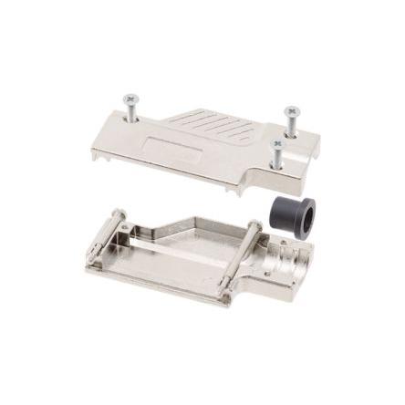 Encitech Connectors Plášť D-Sub, řada: 1060, orientace těla: Rovný, materiál pouzdra: Zinek, barva: Nikl, Plášť D-Sub
