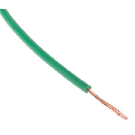 Přístrojový kabel, řada: FlexiVolt, typ kabelu: Nestíněný, prameny vodičů: 39/0.07 mm, Zelená, 500V 100 m 26 AWG Staubli