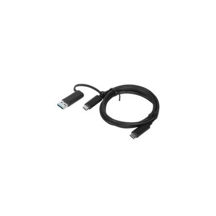 LENOVO Kabel USB Vnější, 1 m Vnější, Černá, B: USB typu C