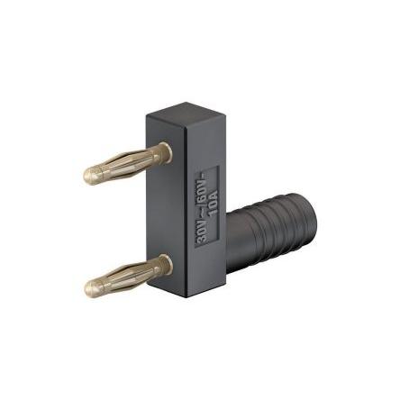 Staubli Banánkový konektor, 2 mm, 30V, 10A, Černá, Vnější, materiál kontaktu: Mosaz, délka: 32.2 mm, pokovení kontaktu: