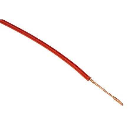 Zapojovací vodič, řada: FlexiVolt, typ kabelu: Jednožilový, typ kabelu: Nestíněný, prameny vodičů: 129/0.07 mm, Červená,