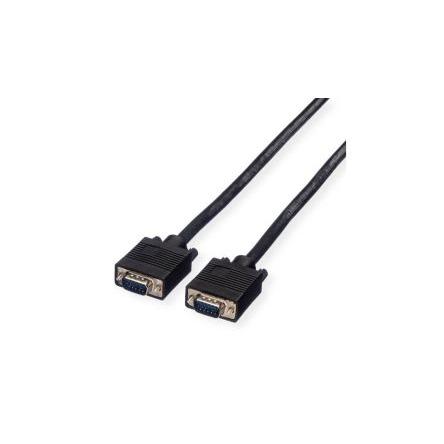 Value, A: Vnější VGA, B: Vnější VGA zástrčka Kabel SVGA 6 m, Černá