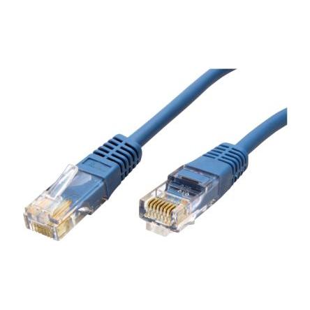 Roline Cat5e Ethernetové kabely, Modrá, Polyvinylchlorid, A: RJ45 Vnější, B: RJ45 Vnější 1 m, typ pláště: Nestíněný