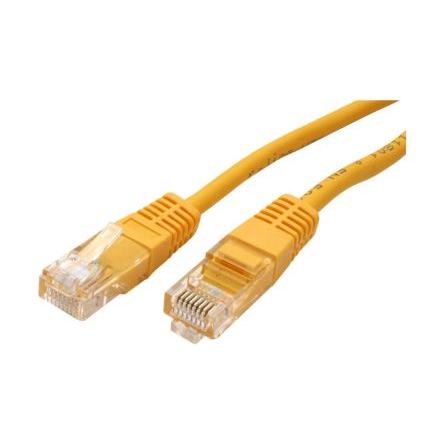 Roline Cat5e Ethernetové kabely, Žlutá, Polyvinylchlorid, A: RJ45 Vnější, B: RJ45 Vnější 5 m, typ pláště: Nestíněný