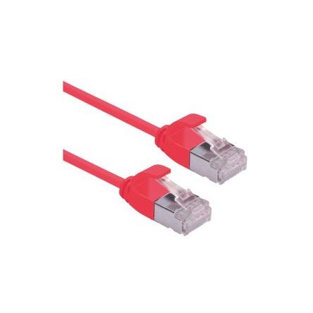 Roline Cat6a Ethernetové kabely, Červená, Nízko dýmivý bezhalogenový, A: RJ45 2 m Vnější, B: RJ45 Vnější, typ pláště: