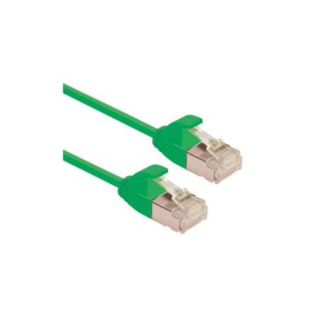 Roline Cat6a Ethernetové kabely, Zelená, Nízko dýmivý bezhalogenový, A: RJ45 2 m Vnější, B: RJ45 Vnější, typ pláště: FTP