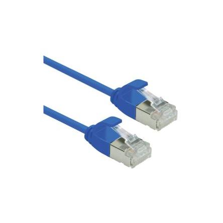 Roline Cat6a Ethernetové kabely, Modrá, Nízko dýmivý bezhalogenový, A: RJ45 2 m Vnější, B: RJ45 Vnější, typ pláště: FTP