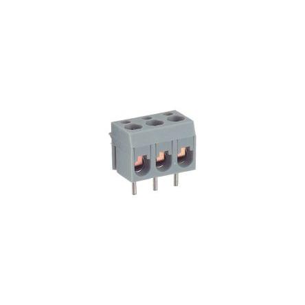 WAGO Svorkovnice PCB, řada: 237, rozteč: 5 mm, počet řad: 1, počet kontaktů: 6, orientace těla: Rovný, Šedá
