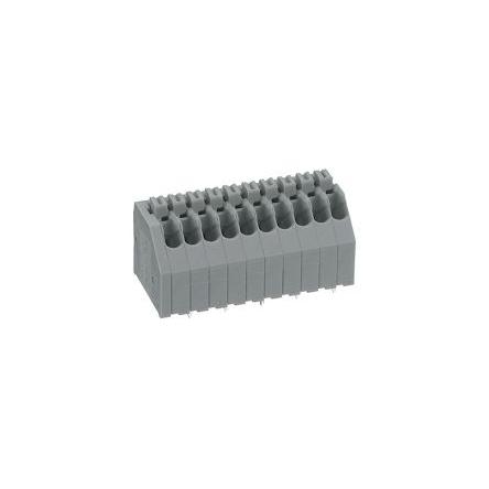 WAGO Svorkovnice PCB, řada: 250, rozteč: 2.54 mm, počet řad: 1, počet kontaktů: 8, orientace těla: 45°, Montáž na plošný
