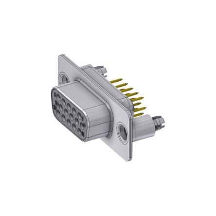 Deltron Connectors Konektor D-Sub, řada: HD, počet kontaktů: 15, orientace těla: Rovný, Montáž na plošný spoj Vnitřní,