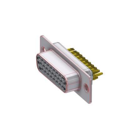 Deltron Connectors Konektor D-Sub, řada: HD, počet kontaktů: 26, orientace těla: Rovný, Kabel Vnitřní, Vysoká hustota,