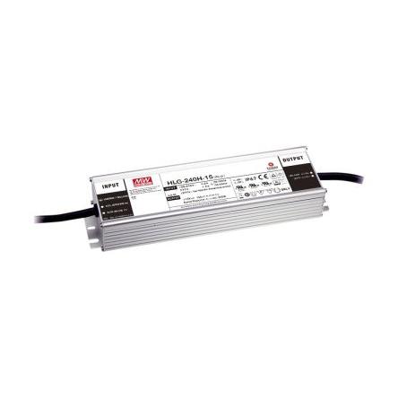 LED ovladač, řada: HLG-240H HLG-240H-36A 38.5V 2.23A, 5.72 A 241 W IP67, IP65 MEAN WELL