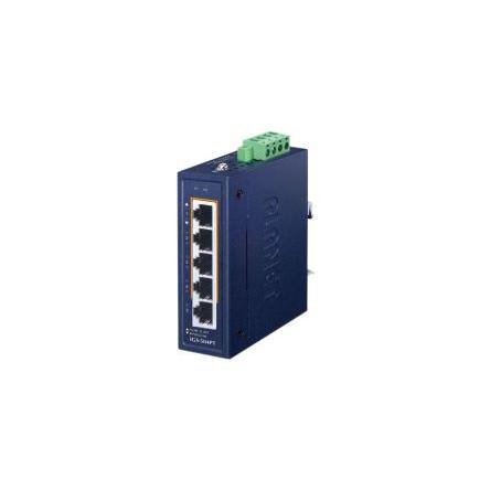 Ethernetový přepínač, model: IGS-504PT 5portový 1Gbps Planet Neřízený Napájení přes síť Ethernet