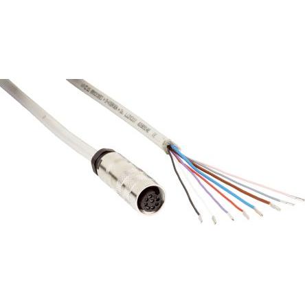 Kabel konektoru, A: Vnitřní, A: M16, Rovný 8, B: Bez koncovky, B: Vnější 4, řada: YF2Z18 SICK 10 m