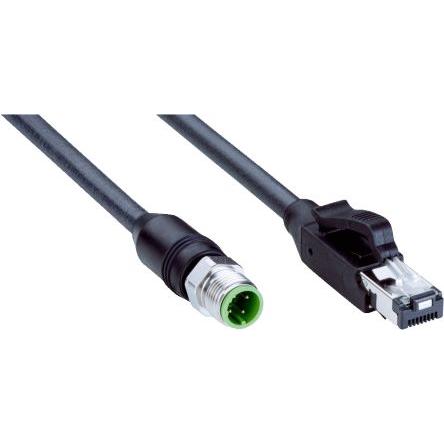Kabel konektoru, A: Vnější, A: M12, Rovný 4, B: RJ45, Přímý, B: Vnější, 60V 8, IP20, IP67, řada: YM2D24 SICK 20 m