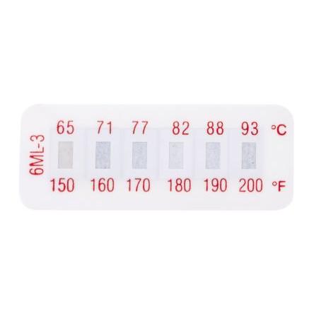 Teplocitlivý štítek 6úrovňový Horizontální RS PRO 65 °C 93 °C
