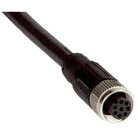 Kabel konektoru, A: Vnitřní, A: M12, Rovný 8, B: Volný konec kabelu, B: Neuzavřený, 30V, IP67, řada: DOL SICK 2 m