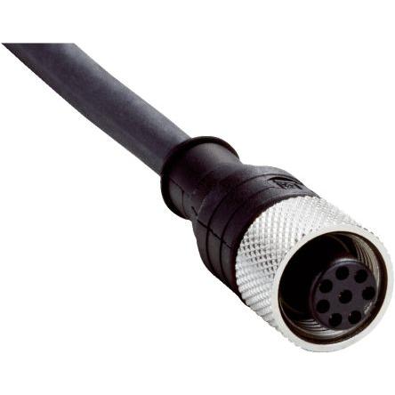 Kabel konektoru, A: Vnitřní, A: M12, Rovný 8, B: Volný konec kabelu, B: Neuzavřený, 30V, IP65, IP67, řada: DOL SICK 15 m