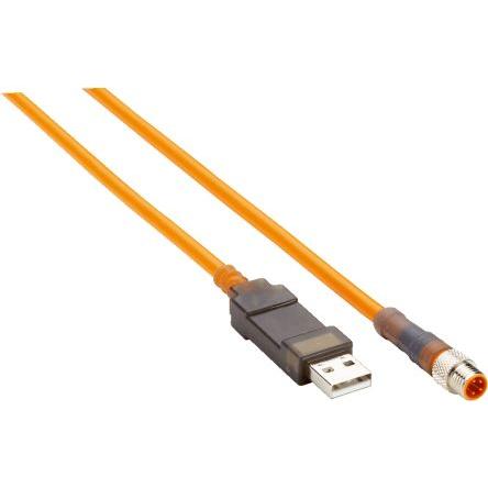 Kabel konektoru, A: Vnější, A: M8, Rovný 4, B: USB typu A, B: Vnější 8, IP67, řada: DSL SICK 10 m