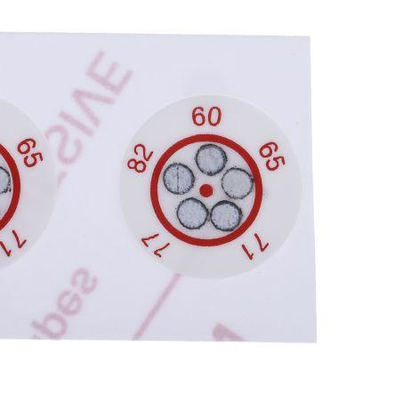 Teplocitlivý štítek 5úrovňový Kulatý RS PRO 60 °C 82 °C