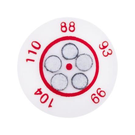Teplocitlivý štítek 5úrovňový Kulatý RS PRO 88 °C 110 °C