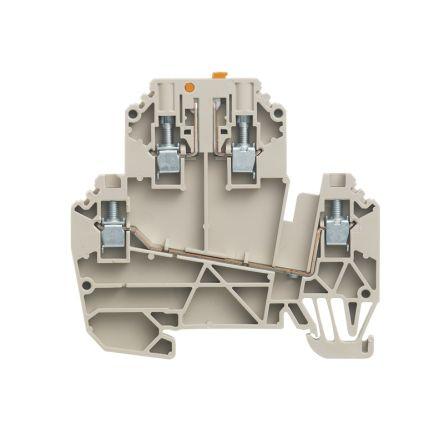 Weidmüller Testovací přerušení svorkovnice, řada: WDK, 500V Tmavě béžová 2.5mm² 2 Šroubová IECEx/ATEX