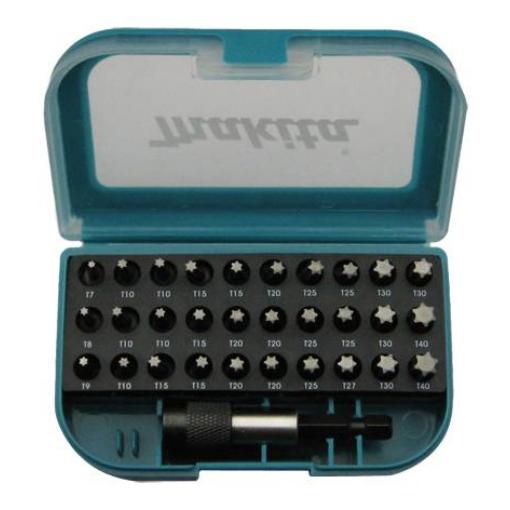 Makita P-73352 sada bitů, 31dílná, vnitřní šestihran (TX), 1/4 (6,3 mm)