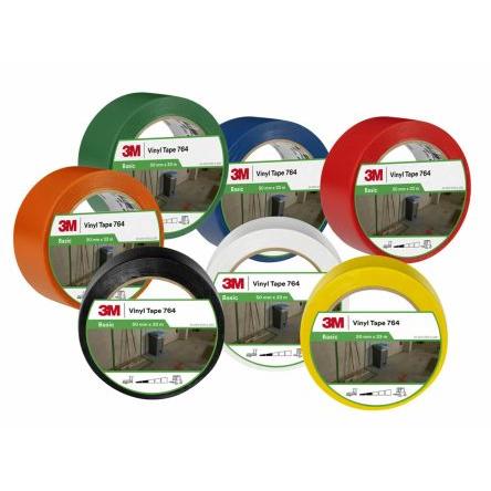Podlahová páska Pryž, Modrá Polyvinylchlorid 0.125 mm 2in, délka: 33 m 764 3M