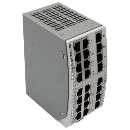 Průmyslový ethernetový přepínač, model: 1024T 24portový 100Mbps Phoenix Contact Neřízený Napájení přes síť Ethernet