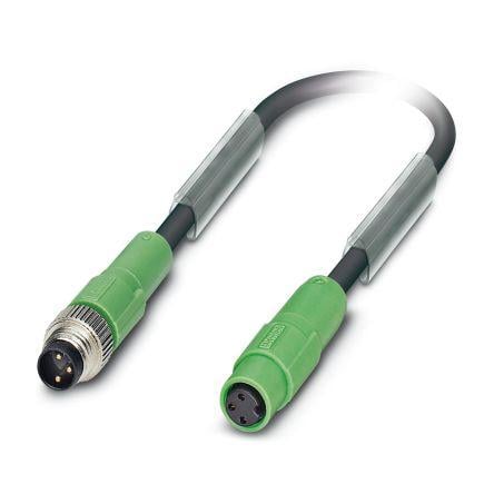 Kabel ovladače snímače, A: Vnější, A: M8, Rovný 3, B: M8, Přímý, B: Vnitřní, 60V 3, IP65, IP67, IP68, řada: SAC-3P-M