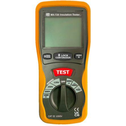 Tester izolace Tester izolace MX-720 1 V 1000 V dc, číslo modelu: MX-720 Catu 200 mΩ, úroveň kategorie: KAT III 1000 V