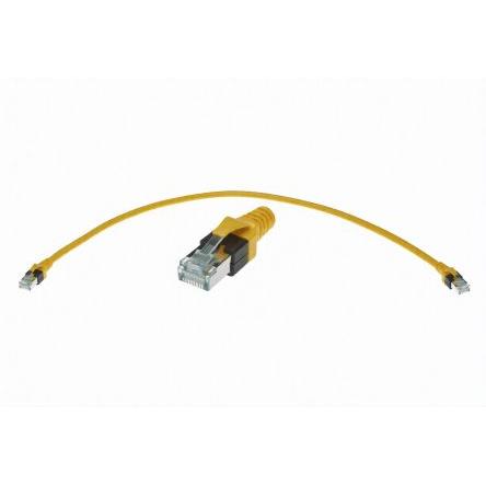 HARTING Kat6 Kabel Cat6, Žlutá, Polyuretan, A: RJ45 600 mm Vnější, B: RJ45 Vnější, typ pláště: S/FTP