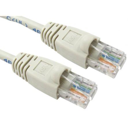RS PRO Cat5e Ethernetové kabely, Šedá, Polyvinylchlorid, A: RJ45, 80V 5 m Vnější, B: RJ45 Vnější, typ pláště: UTP