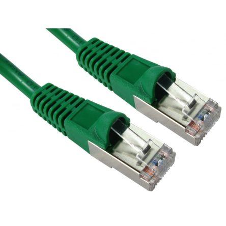 RS PRO Cat5e Ethernetové kabely, Zelená, Polyvinylchlorid, A: RJ45, 300V 5 m Vnější, B: RJ45 Vnější, typ pláště: FTP