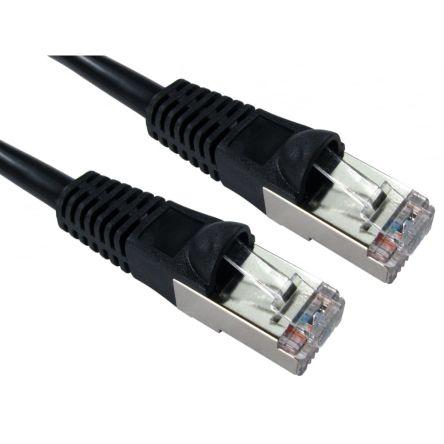 RS PRO Cat5e Ethernetové kabely, Černá, Polyvinylchlorid, A: RJ45, 300V 5 m Vnější, B: RJ45 Vnější, typ pláště: Stíněné