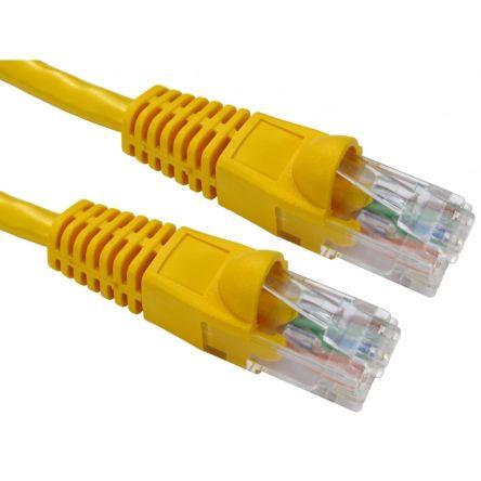 RS PRO Kat6 Ethernetové kabely, Žlutá, Polyvinylchlorid, A: RJ45, 300V 0.5 m Vnější, B: RJ45 Vnější, typ pláště: UTP