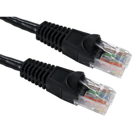 RS PRO Kat6 Ethernetové kabely, Černá, Polyvinylchlorid, A: RJ45, 300V Vnější, B: RJ45 Vnější, typ pláště: UTP