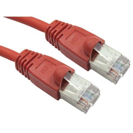 RS PRO Kat6 Ethernetové kabely, Červená, Nízko dýmivý bezhalogenový, A: RJ45, 80V 20 m Vnější, B: RJ45 Vnější, typ
