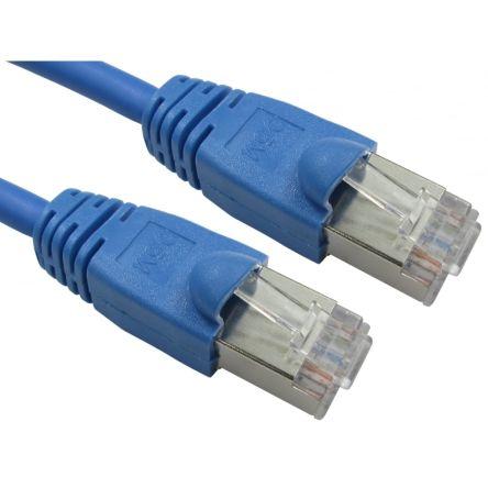 RS PRO Kat6 Ethernetové kabely, Modrá, Nízko dýmivý bezhalogenový, A: RJ45, 80V 30 m Vnější, B: RJ45 Vnější, typ pláště: