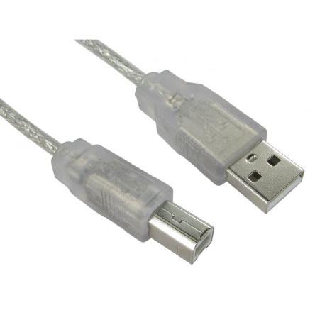RS PRO Kabel USB Vnější, A: USB typu A, 5 m Vnější, Čirá, B: USB B