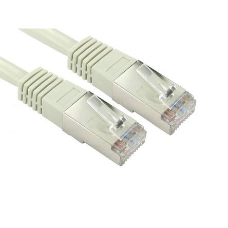 RS PRO Cat5e Ethernetové kabely, Šedá, Polyvinylchlorid, A: RJ45, 300V 0.5 m Vnější, B: RJ45 Vnější, typ pláště: FTP
