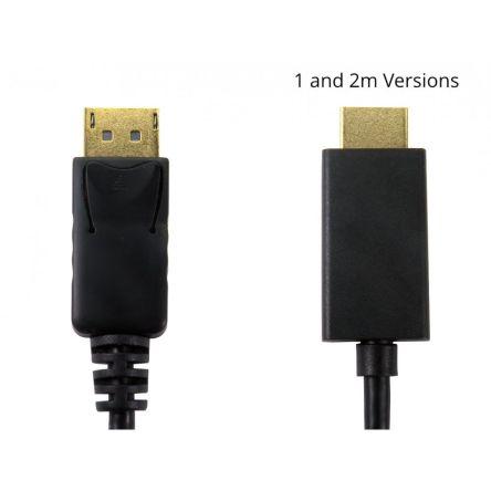 RS PRO, A: Vnější Display Port, B: Vnější HDMI, Polyvinylchlorid DisplayPort Kabely 1 m