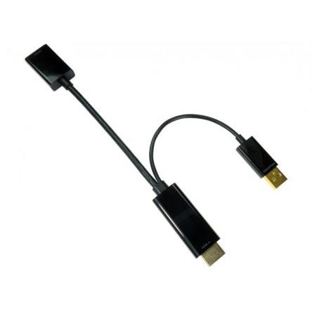 RS PRO Adaptér HDMI, orientace těla: Rovný, adaptér z typu: HDMI Vnější, Display Port, adaptér z typu: Adaptér Vnitřní,