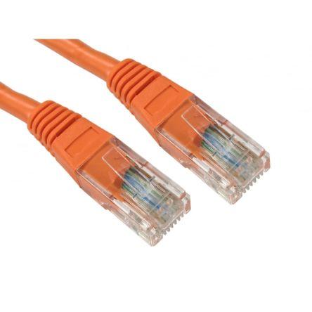RS PRO Cat5e Ethernetové kabely, Oranžová, Polyvinylchlorid, A: RJ45, 300V 1 m Vnější, B: RJ45 Vnější, typ pláště: UTP