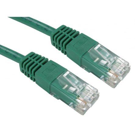 RS PRO Cat5e Ethernetové kabely, Zelená, Polyvinylchlorid, A: RJ45, 80V 500 mm Vnější, B: RJ45 Vnější, typ pláště: UTP