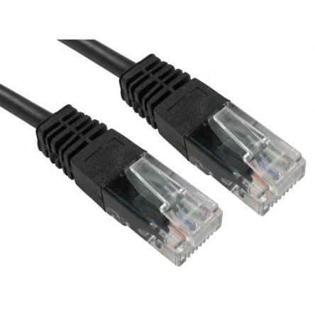 RS PRO Cat5e Ethernetové kabely, Černá, Polyvinylchlorid, A: RJ45, 80V 0.2 m Vnější, B: RJ45 Vnější, typ pláště: UTP