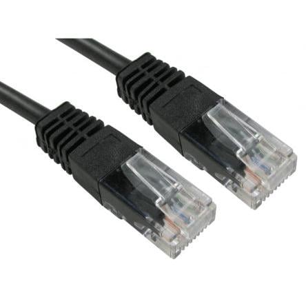 RS PRO Cat5e Ethernetové kabely, Černá, Polyvinylchlorid, A: RJ45, 80V 500 mm Vnější, B: RJ45 Vnější, typ pláště: UTP
