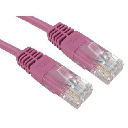 RS PRO Cat5e Ethernetové kabely, Růžová, Polyvinylchlorid, A: RJ45, 80V 1 m Vnější, B: RJ45 Vnější, typ pláště: UTP