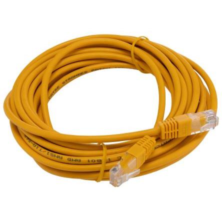 RS PRO Cat5e Ethernetové kabely, Žlutá, Polyvinylchlorid, A: RJ45, 80V 6 m Vnější, B: RJ45 Vnější, typ pláště: UTP