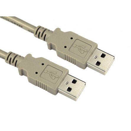 RS PRO Kabel USB Vnější, A: USB typu A, 5 m Vnější, Béžová, B: USB typu A